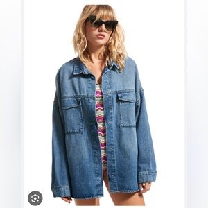 ROXY- Main Character Denim Jacket size XS, BNWT